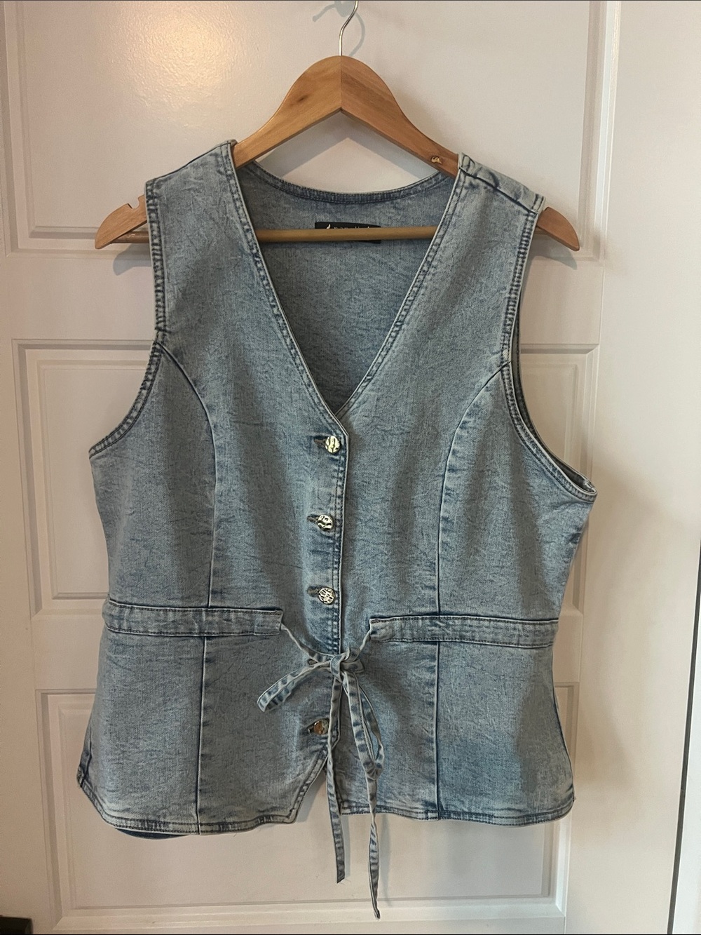Nanette Lepore Light Blue Denim Vest